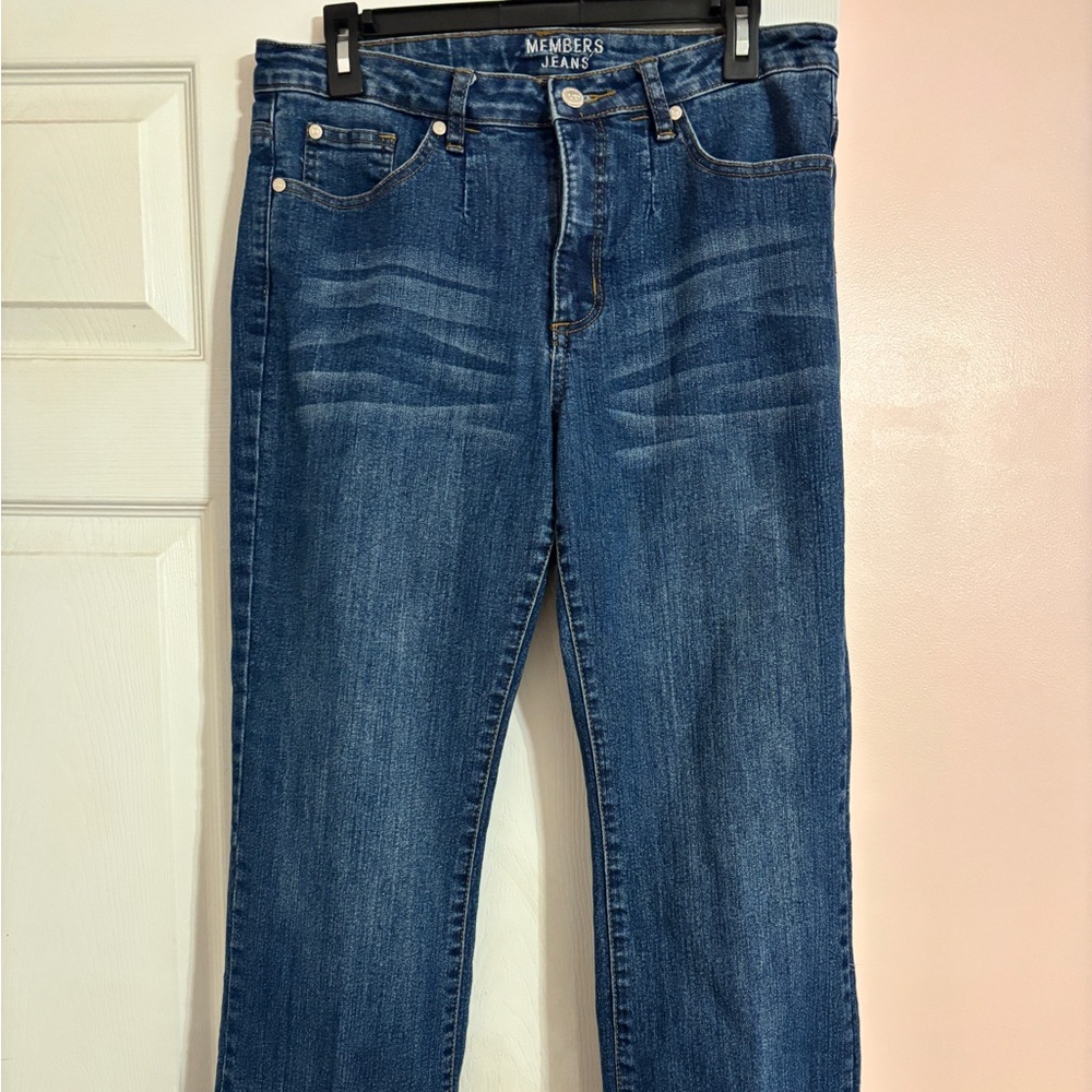 Members Only Ladies Tummy Smoothing Boot Cut Jeans with Stretch Size 12